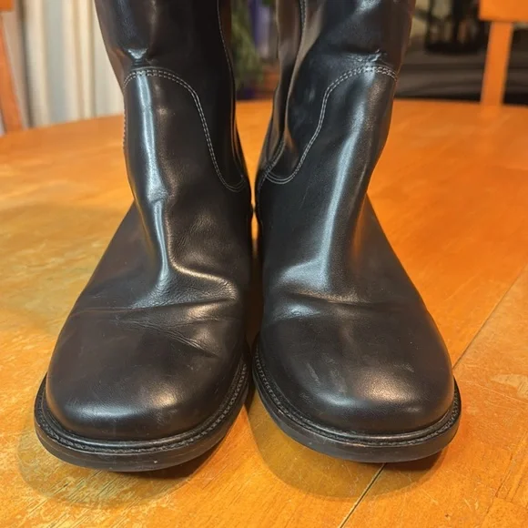 L.L. BEAN BLACK LEATHER RIDING BOOTS 8.5 - Picture 10 of 15
